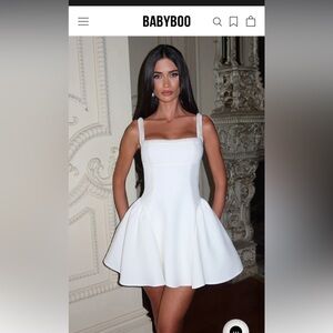 Babyboo Elegant White Mini Dress